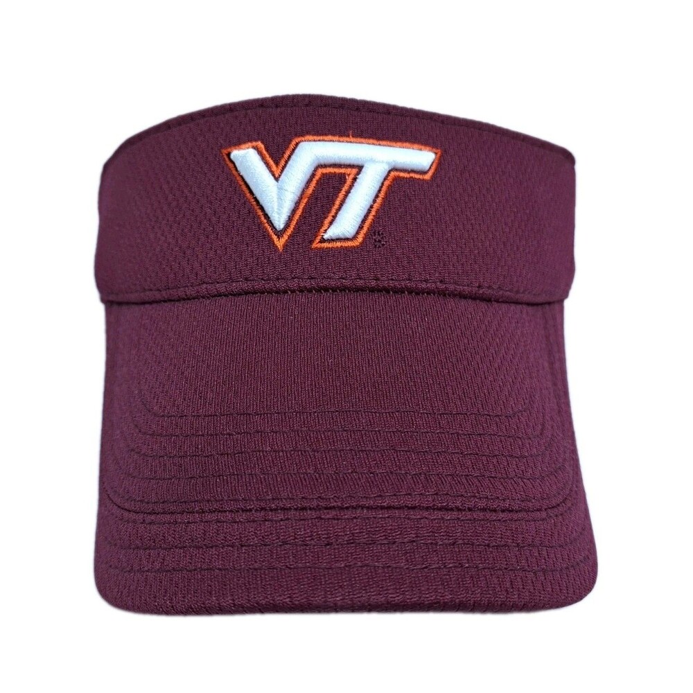 Virginia Tech Hokies Visor Hat Cap Nike Dri-Fit Sun Golf Strapback NCAA Maroon